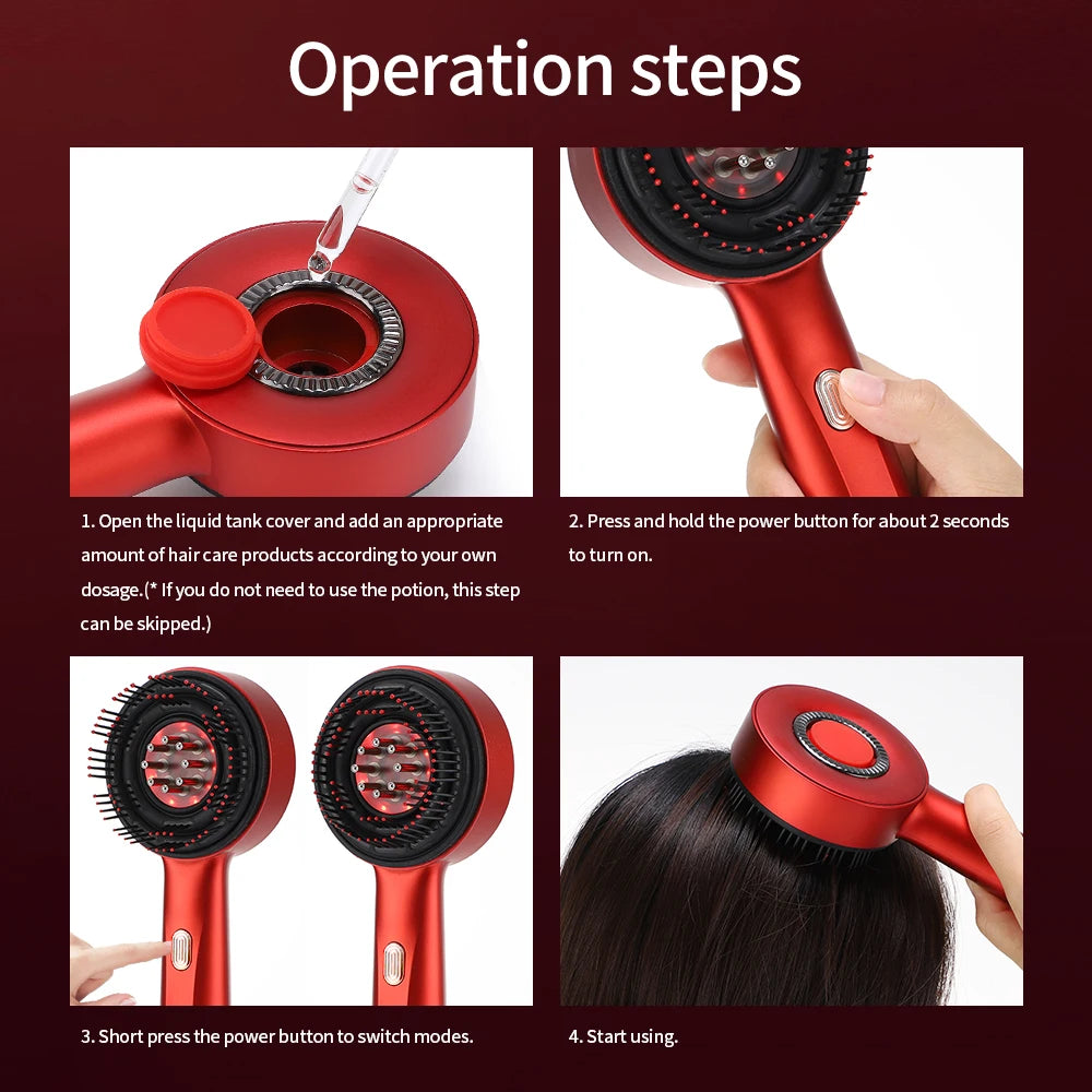 Renewly Red Light Therapy & Oil Infusion Hair Brush